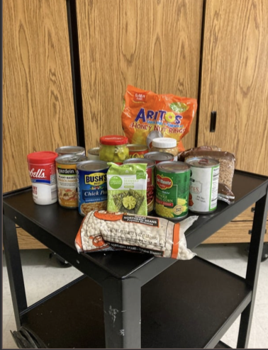 A photo of Some the food that was
collected