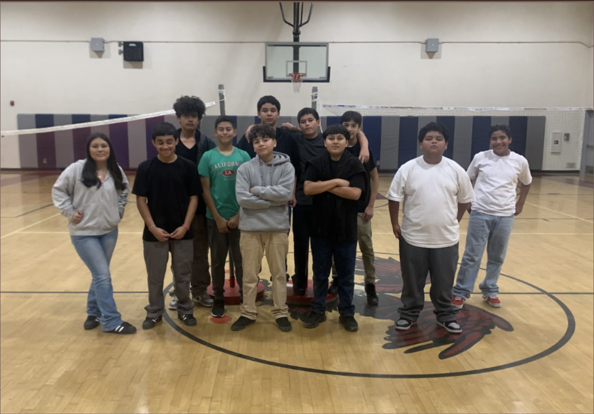 A picture of the volleyball champions.
