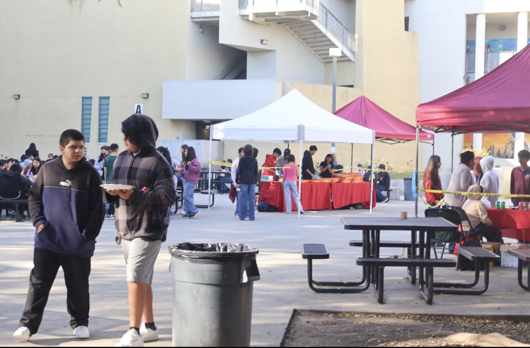 This photo was taken outside the dance where there was food, drinks, and even games.
