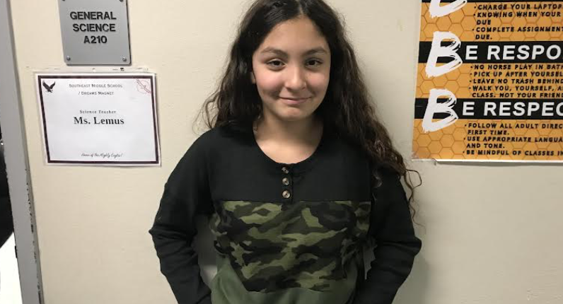 Saralee Montoya, 7th Grade SEMS