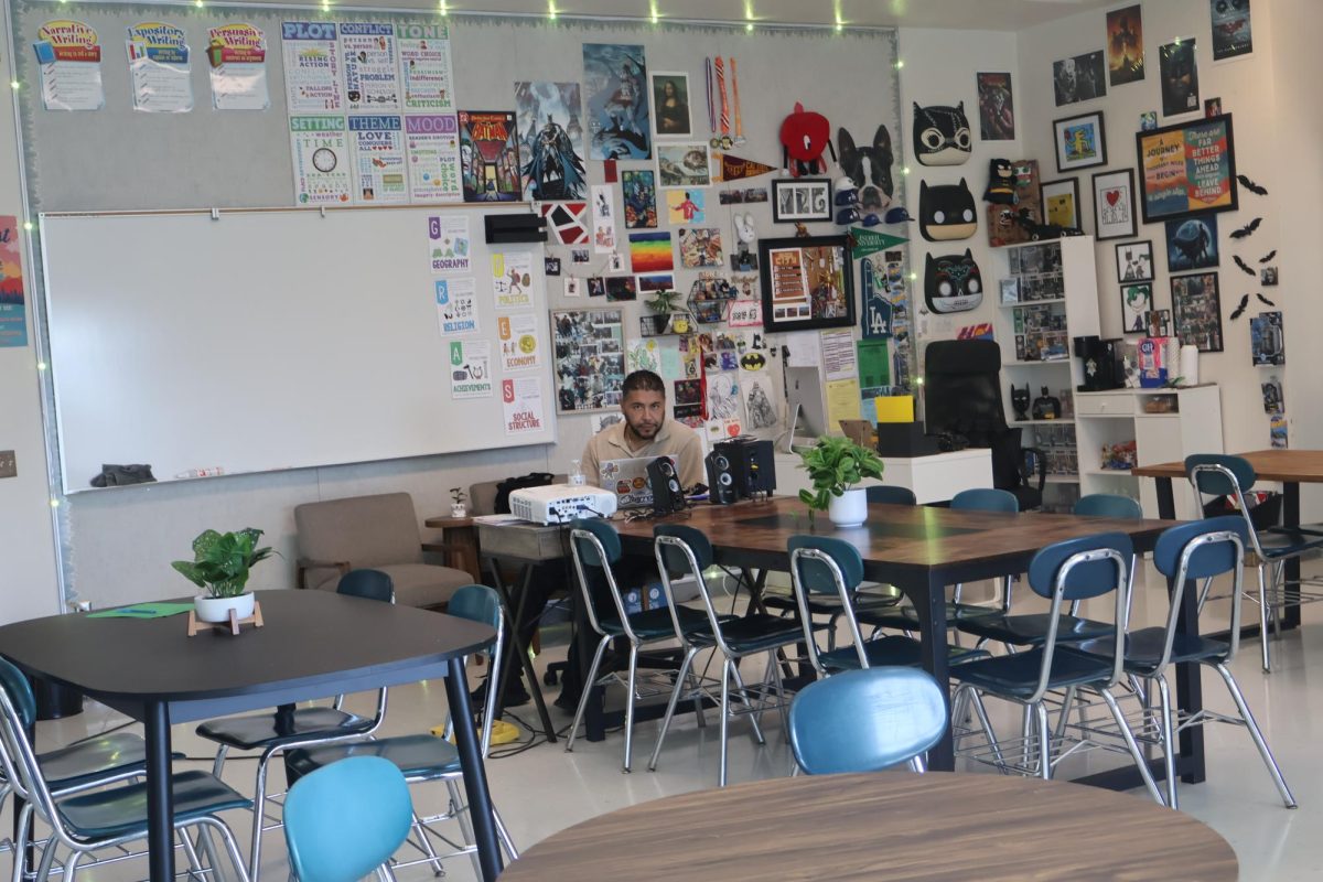 Mr. Guerrero is looking straight into your soul.You can also see the lovely art surrounding him.
